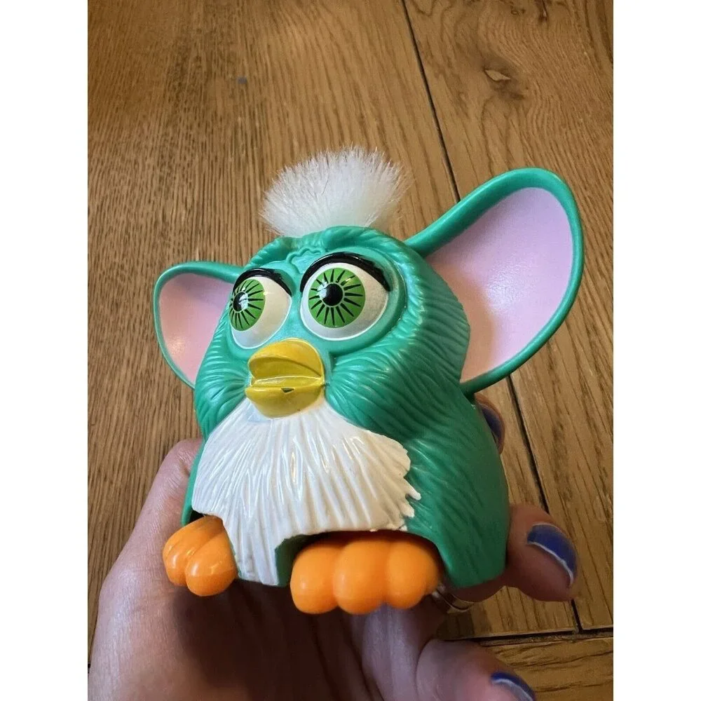 Vintage‎ 1998 McDonalds Happy Meal Toy Green Plastic Furby